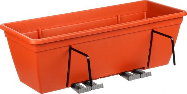 Ящик балконний з кріпленням для квітів Анверсо прямокутний теракот 