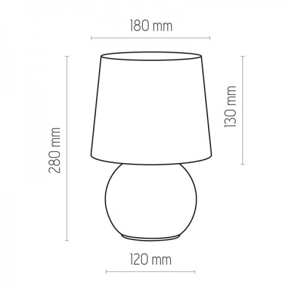 Настольная лампа декоративная TK Lighting Pico 1xE14 янтарный/белый 5091 