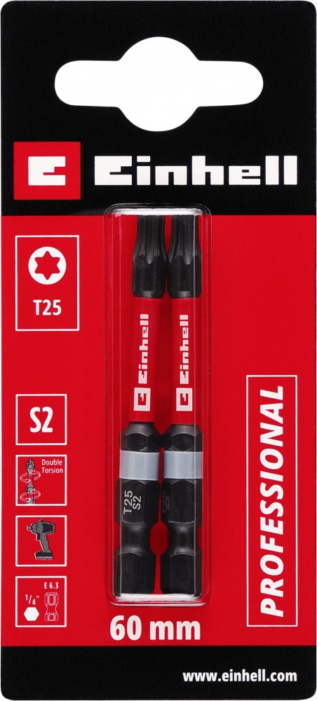 Біта торсіонна Einhell 60 мм S2 T25 2 шт. 132180