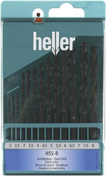 Набір свердел по металу Heller HSS 2-8 мм 13 шт. 17734