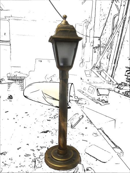 Ліхтарний стовп Техноелектропласт Кантрі НТ04 E27 60 Вт IP44 чорний 