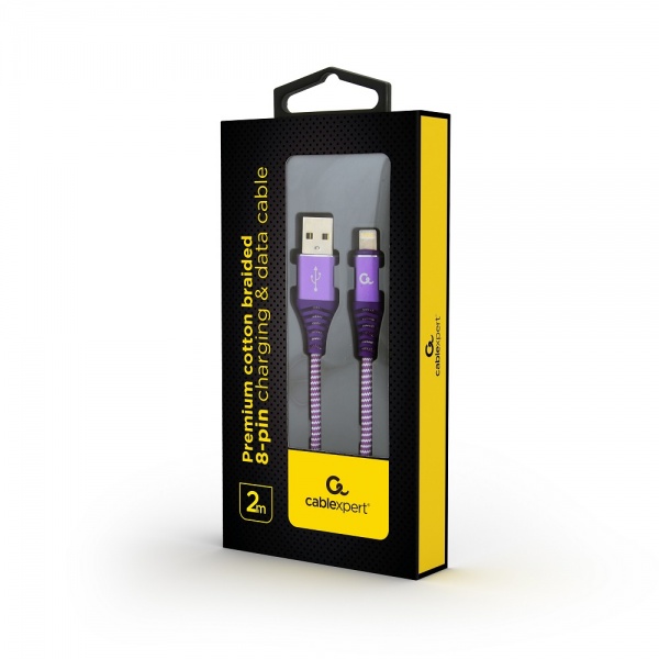 Кабель Cablexpert 2 м (CC-USB2B-AMLM-2M-PW) USB 2.0 А-тато/Lightning 