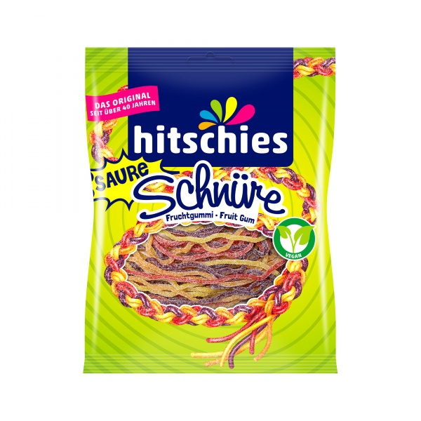 Конфеты жевательные Hitschler Bunte Schnure Sauer gezuckert 125 г 
