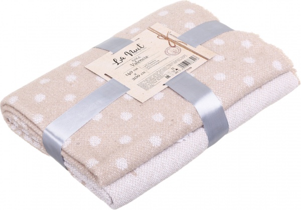 Плед Валенсія NY Н/О CRUSCA 140x200 см бежевый с рисунком Vladi 