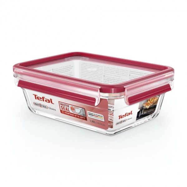 Ємність для продуктів універсальна з кришкою MASTERSEAL GLASS 1.3 л N1041010 Tefal