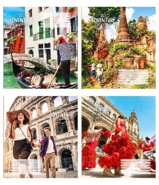 Комплект тетрадей 48 листов в клетку Приключения Полиграфист