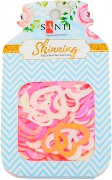 Декоративный элемент пайеток-приложений Hearts, 12 грамм, 3 цвета 1 комплектов Santi