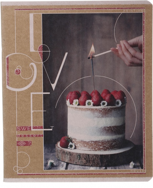 Тетрадь школьная Крафт 96 листов в клетку в ассортименте Поділля