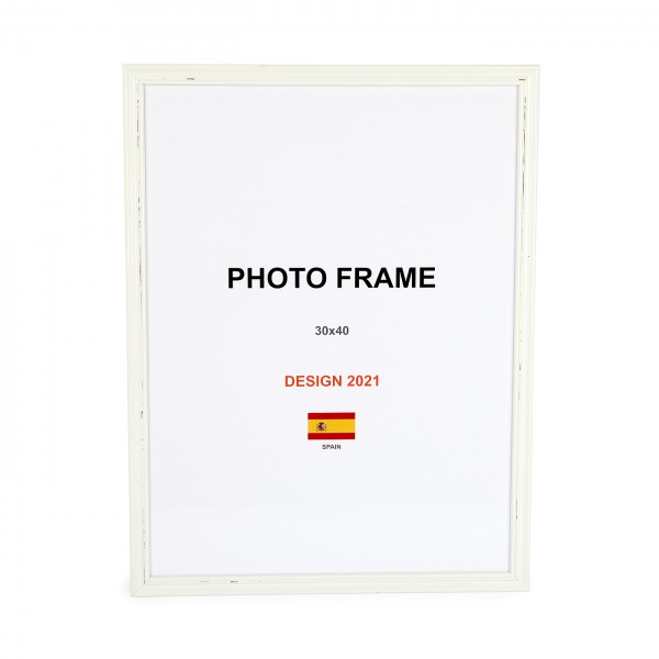 Рамка для фото 1 фото 30х40 см белый прованс 