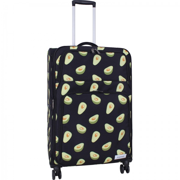 Чемодан Bagland Валенсия Авокадо L 83 л черный суб.763 (37966274) 