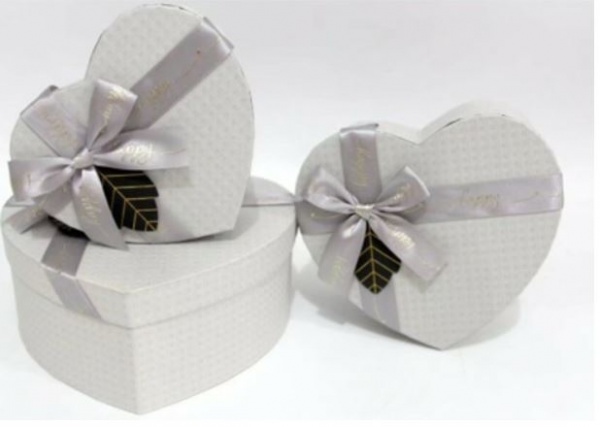 Коробка подарункова UFO 51351-043 16х14х6 grey heart