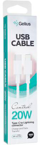 Кабель Gelius Control GP-UC114 20W Lightning/Type-C 2 м білий 