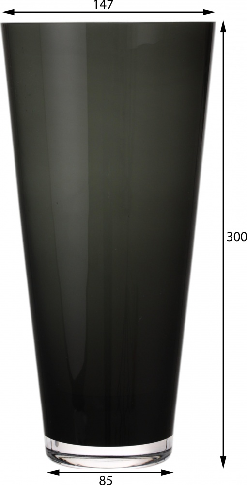 Ваза скляна Wrzesniak Glassworks Sofi 30 см сірий 17-133B