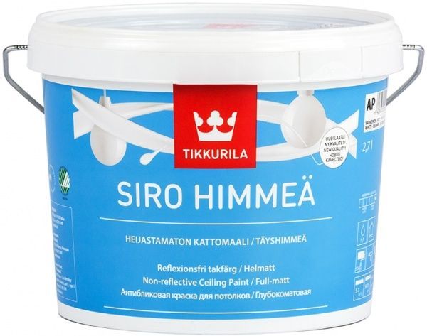 Фарба акрилатна водоемульсійна TIKKURILA Siro Himmea глибокий мат білий 2,7л 3,94кг