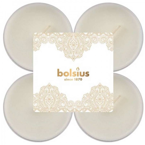 Свеча Bolsius чайная Золотое кружево МАКСИ 8 шт. аромат Ваниль 