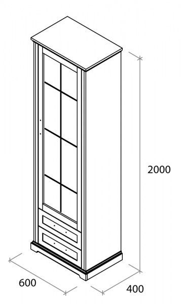 Витрина Aqua Rodos Bianca белый матовый 
