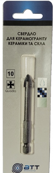 Свердло по склу A.T.T. та кераміці S4 10 мм