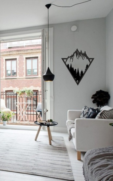 Декор настінний STEEL CHARACTER 45x45 см чорний 