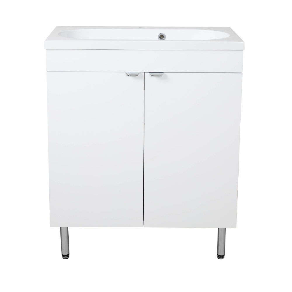 Тумба RIO (білий мат) з умивальником Status 70 см