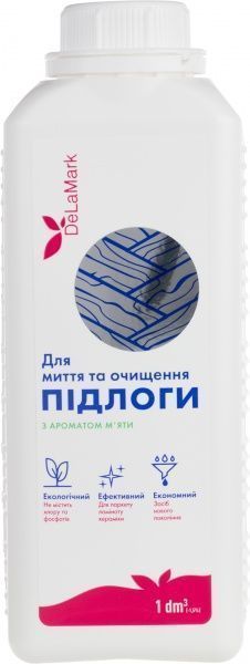 Засіб DeLaMark для миття та очищення підлоги М'ята 1 л