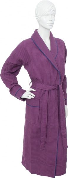 Халат вафельний Karna з кантом р. M лавандовий Aleron 