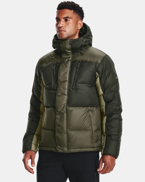 Пуховик Under Armour UA CGI Down Blocked Jkt 1364895-310 р.S/M зеленый