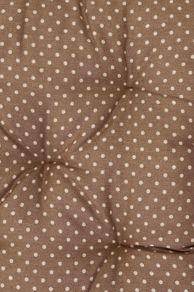 Подушка на стілець Lucy 40х40 см бежевий горошок з мереживом La Nuit