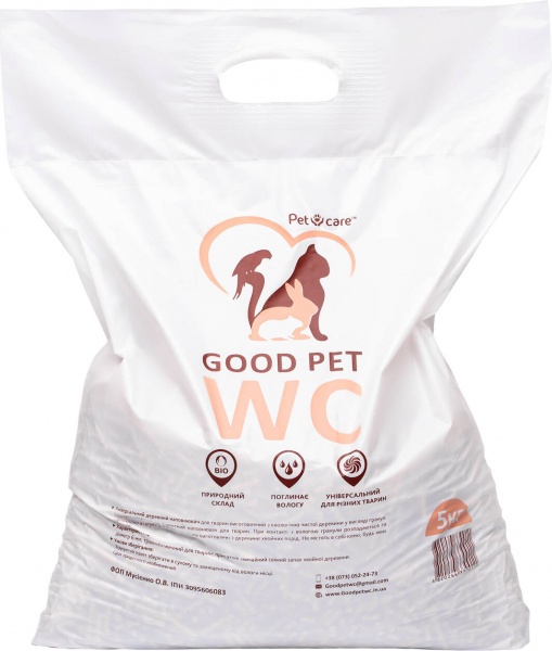 Наполнитель для туалета Pet Care GoodpetWC 5 кг 