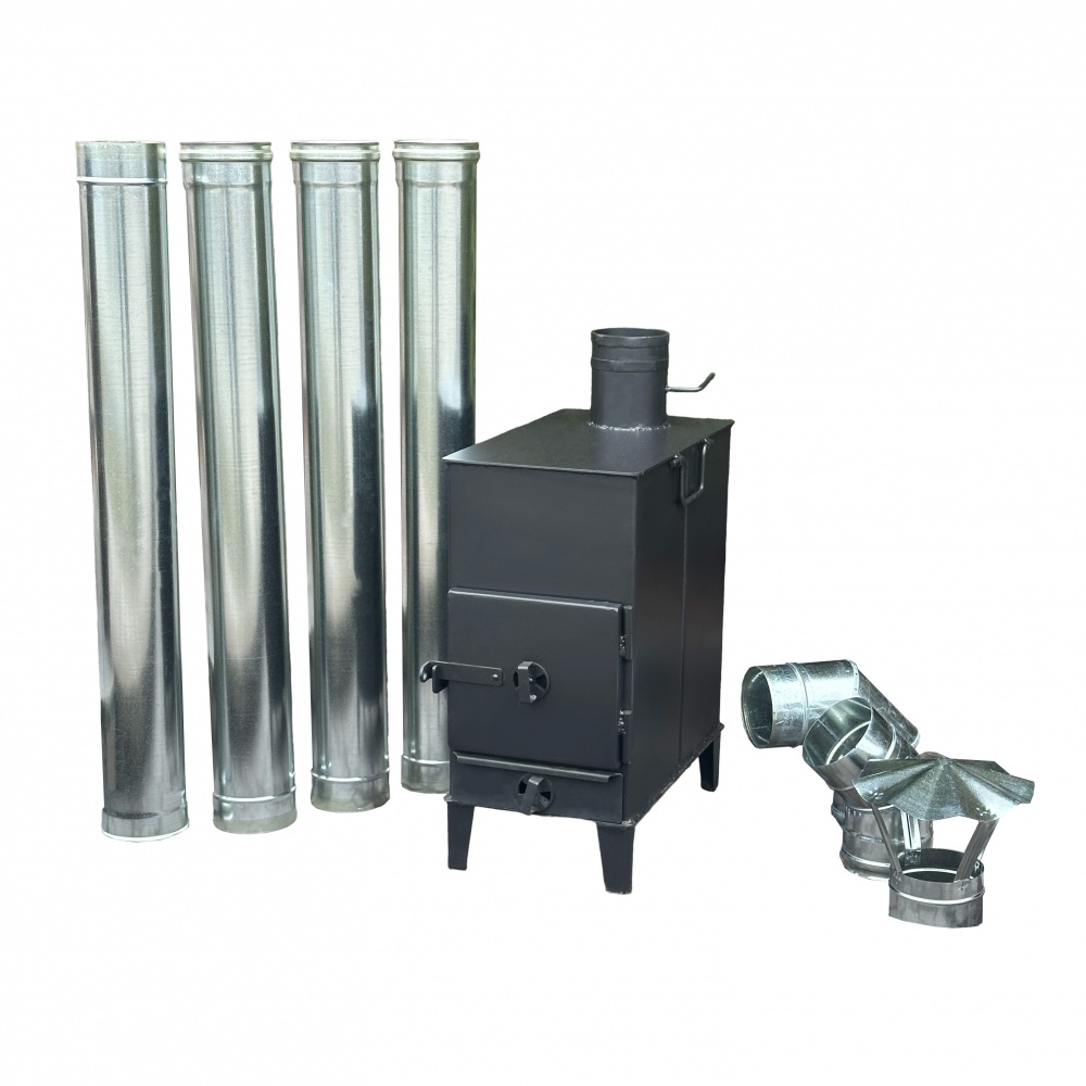 Буржуйка Metalzavod BP/6-ВС_D120 4 мм с оцинкованным дымоходом