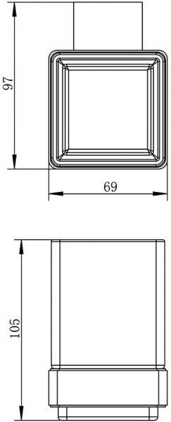 Стакан для зубных щеток Imprese Bitov 120300