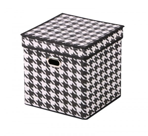 Короб складной с кришкой Handy Home UC-11 Scotland 19 л белый/черный 270x270x270 мм