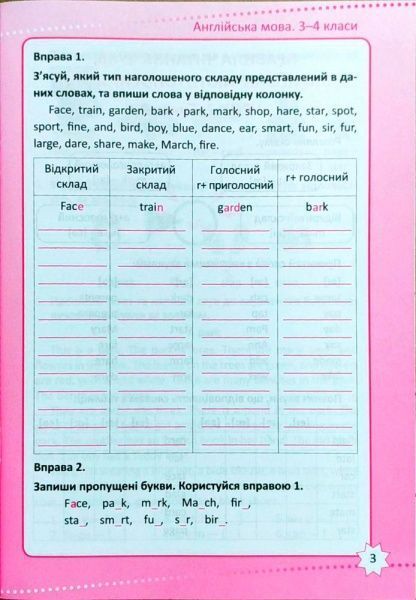 Книга «Книга Англійська мова 3-4 класи Букви та звуки. Навички читання»