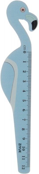 Линейка Фламинго голубой 12 см