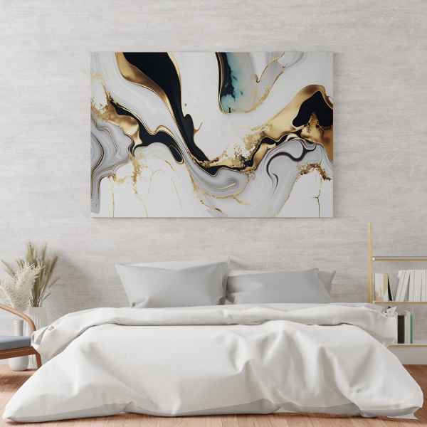 Картина на холсте Золотые волны 80x110 см WS Holst 575710782 