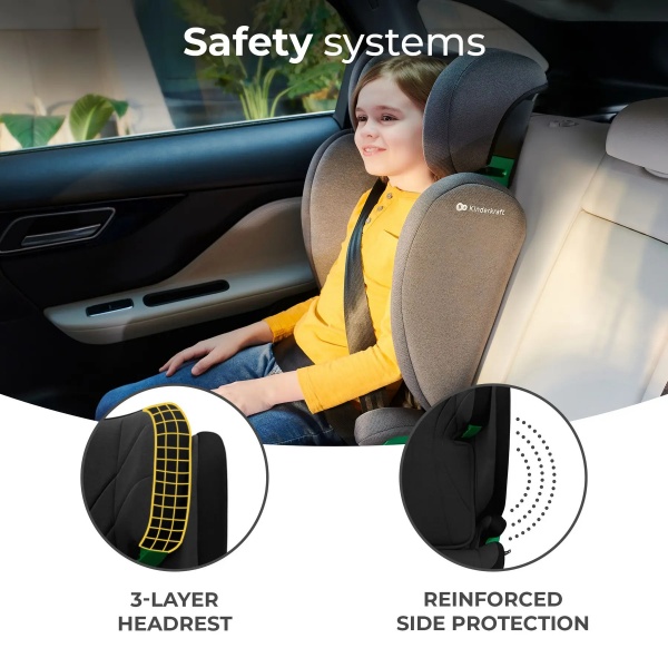 Автокрісло-бустер Kinderkraft Junior Fix 2 i-Size чорний/графітовий KCJUFI20BLK0000