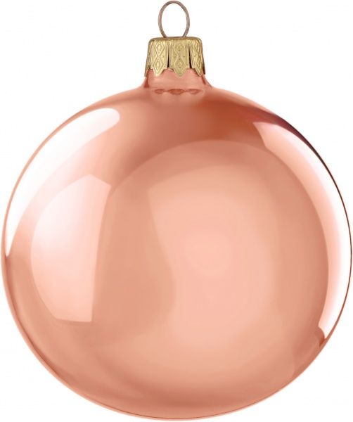 Шар стеклянный d100 однотонный персиковый