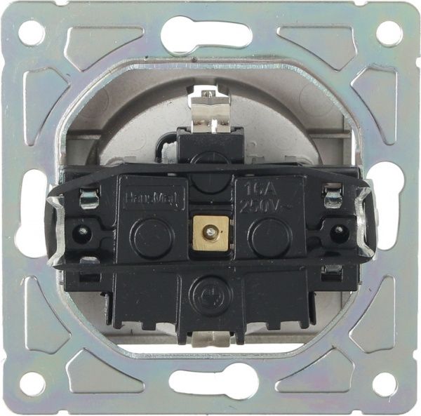 Механізм розетки із заземленням HausMark Alta без кришки чорний SNG-SCP.SQ20MG1WG-BK