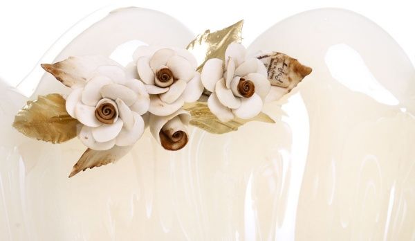 Фруктовниця Desy Ivory/Grey 39x39x23 см CN3801/AVR/CGY White cristal