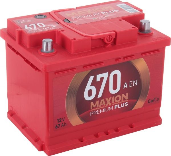 Аккумулятор автомобильный MAXION Premium+ 6СТ - 67 А2E 670 R 67А 12 B «+» справа