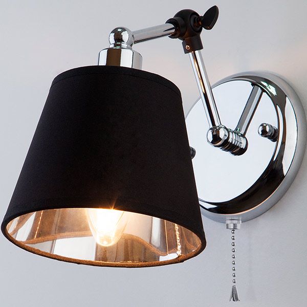 Бра Strotskis Koby 1x40 Вт E14 хром/чорний 70063/1 