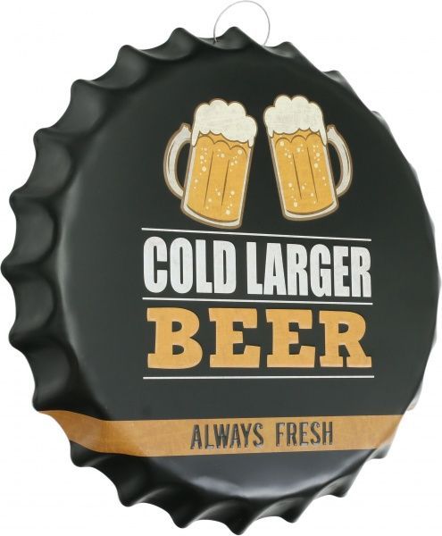 Декор настінний Кришка від пляшки Beer 40 см d40 