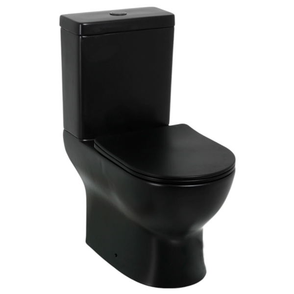 Унітаз-компакт EGO PURE BLACK Rimless з сидінням Duroplast SLIM soft-close