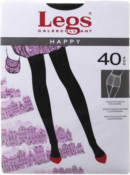 Колготки женские Legs Happy 40 Den Nero р. 1/2 черный 1 шт. 