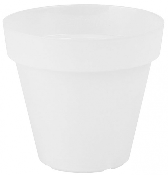 Горшок пластиковый Artevasi Capri Pot круглый 50,5л белый 