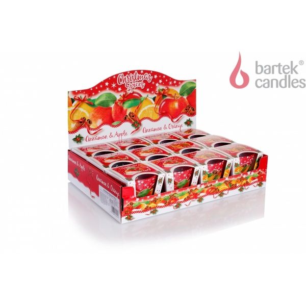 Свеча Яблоко и апельсин (стекло 115 г) Bartek Candles