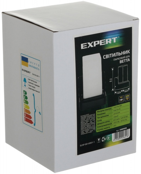 Светильник парковый Expert Light Betta E27 25 Вт IP65 черный ELNf-GD-UD01-1 