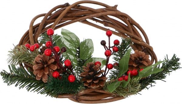 Вінок новорічний d250 мм W01-1264/22 