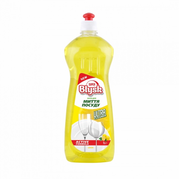 Средство для ручного мытья посуды SUPER Blysk Лимон 1л