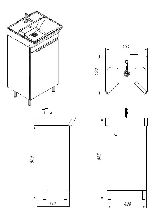 Тумба напольная ЮВЕНТА