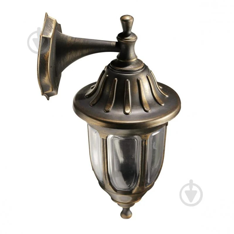 Світильник вуличний настінний Expert Light Кантрі GP E27 IP44 антична латунь GAR-1427-TEП